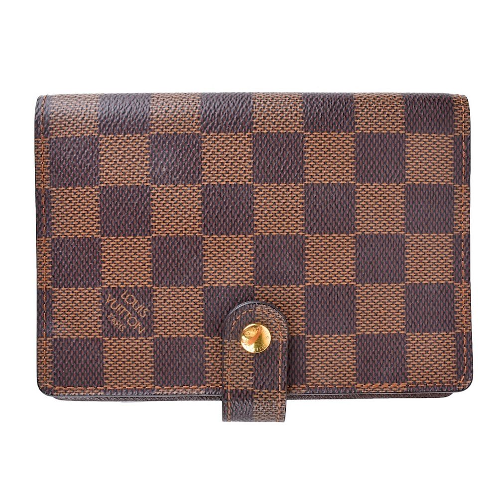 Appraisal: Louis Vuitton Brown Damier Ebene Agenda Cover PM Louis Vuitton