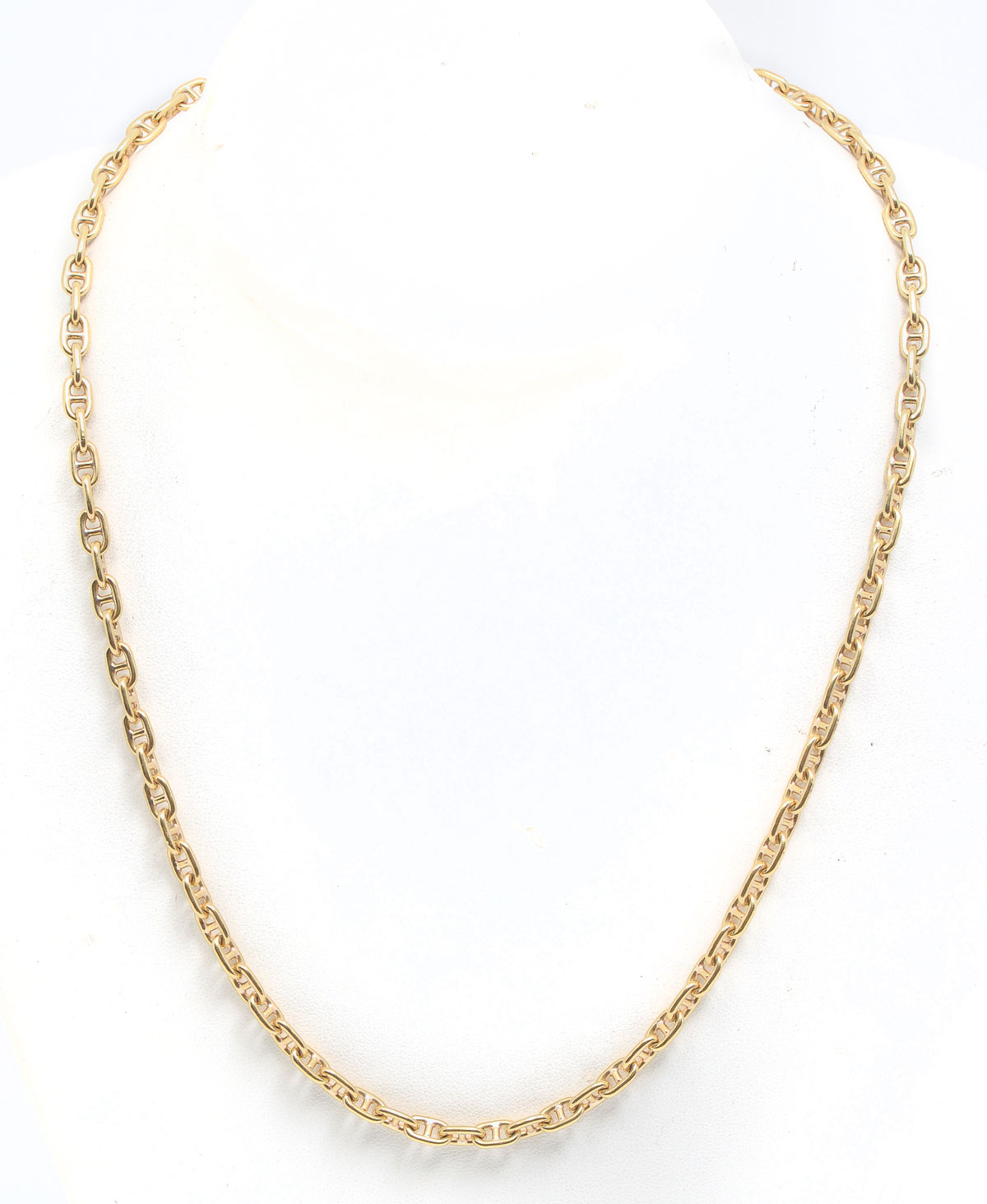 Appraisal: '' K MARINE LINK NECKLACE K yellow gold anchor link