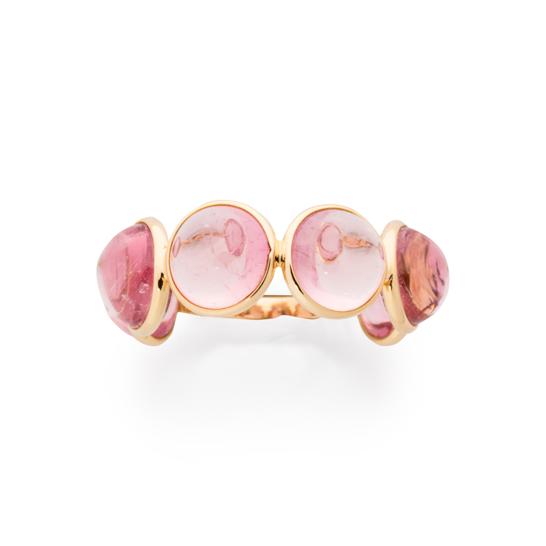 Appraisal: A PINK TOURMALINE AND EIGHTEEN KARAT GOLD RING A pink