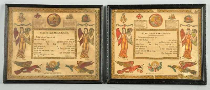 Appraisal: Lot of Fractures with Angels Birds Description Both dated and