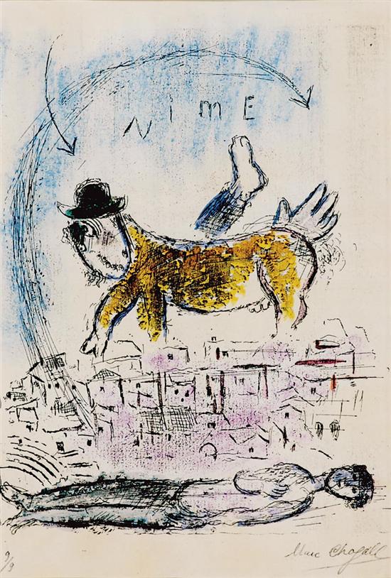 Appraisal: Marc Chagall after Russian French - DE MAUVAIS SUJETS color