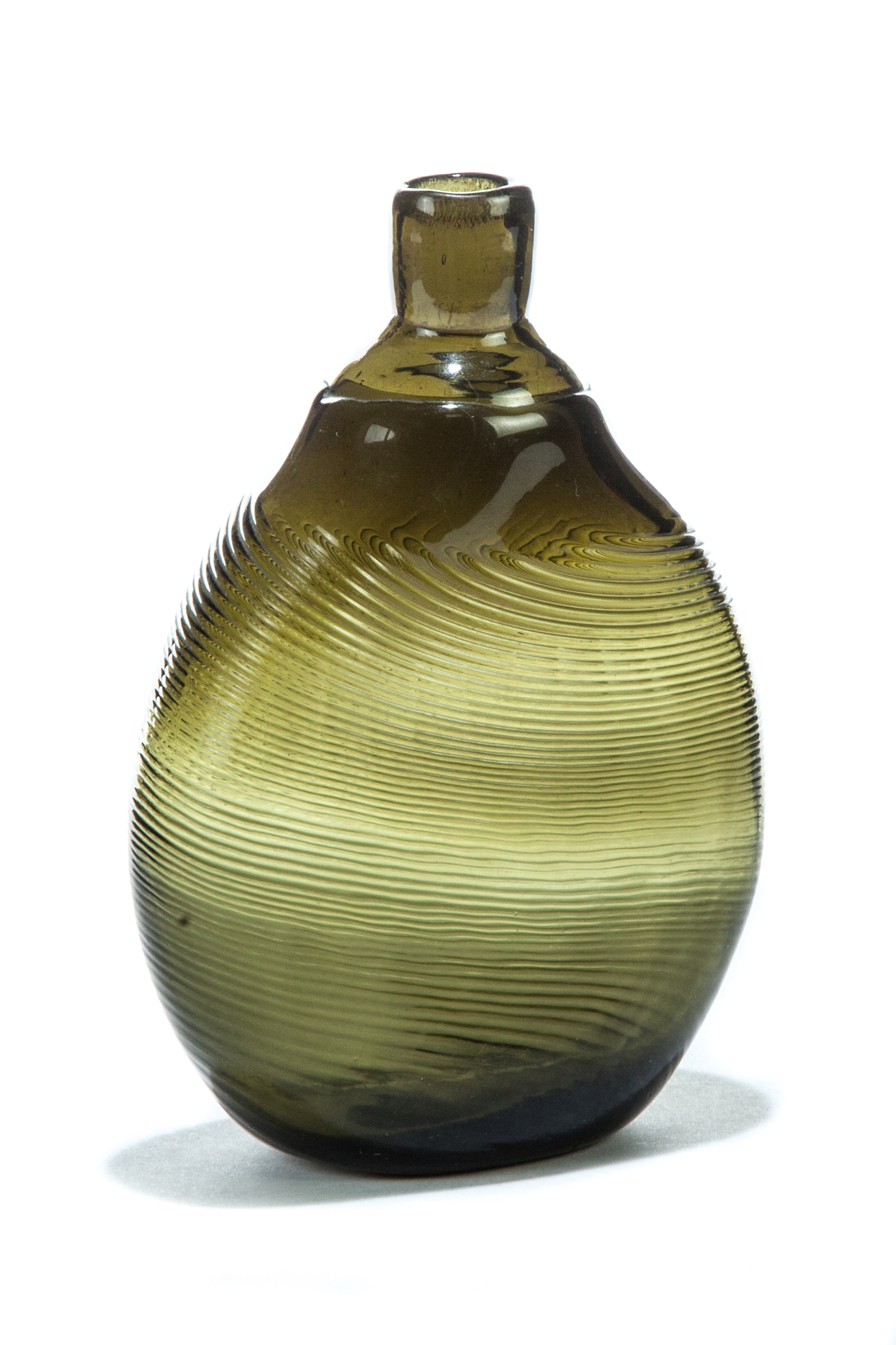 Appraisal: AMERICAN BLOWN GLASS PITKIN First half- th century Olive half