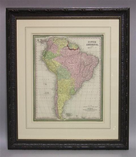 Appraisal: MAP OF SOUTH AMERICA Print x in Nicely framed Published