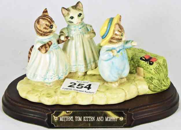 Appraisal: Beswick Beatrix Potter Tableau Figure Mittens Tom Kitten and Moppet