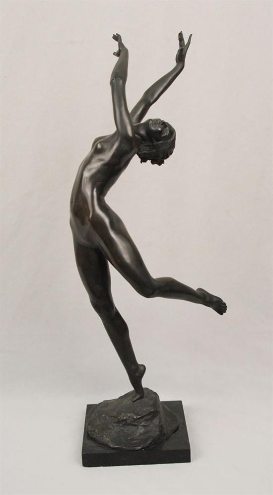 Appraisal: HARRIET FRISHMUTH American - BUBBLE DANCE bronze with brown patina