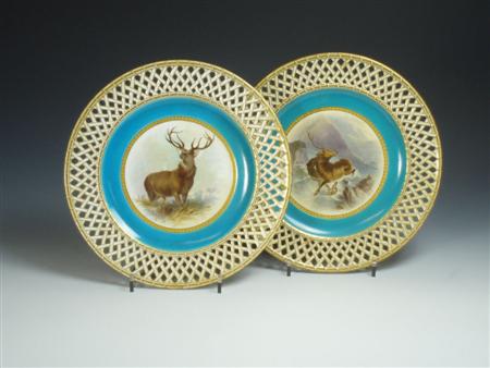 Appraisal: A late th century Mintons 'Monarch of the Glen' plate