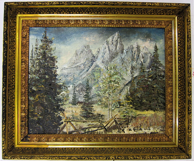 Appraisal: WILLY GISIN OIL ON MASONITE Swiss American - Winter landscape