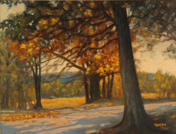 Appraisal: Jean Coval Garro American b Twenty Carat fall foliage oil