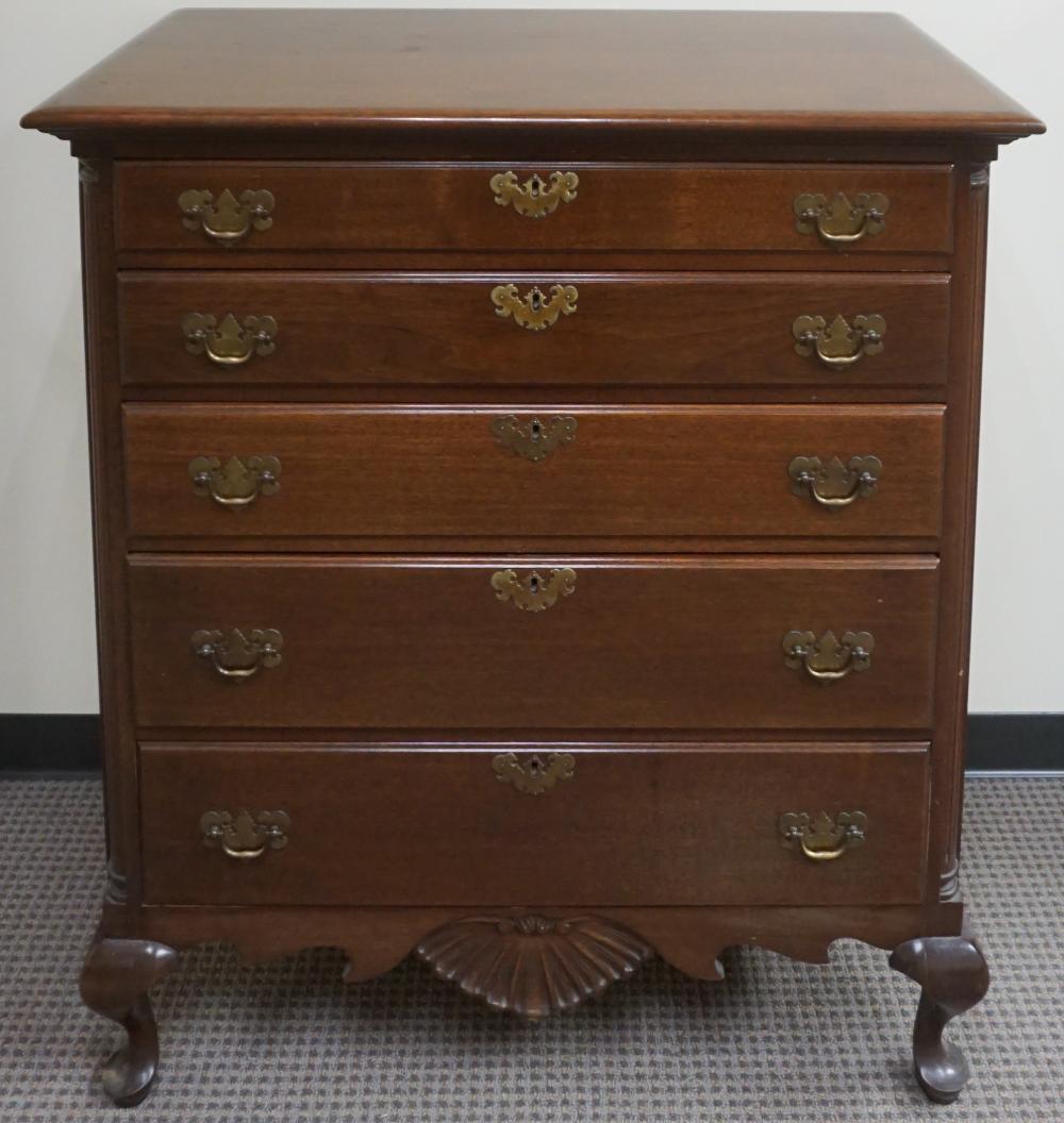 Appraisal: TruType Queen Anne Style Mahogany Chest of Drawers x x