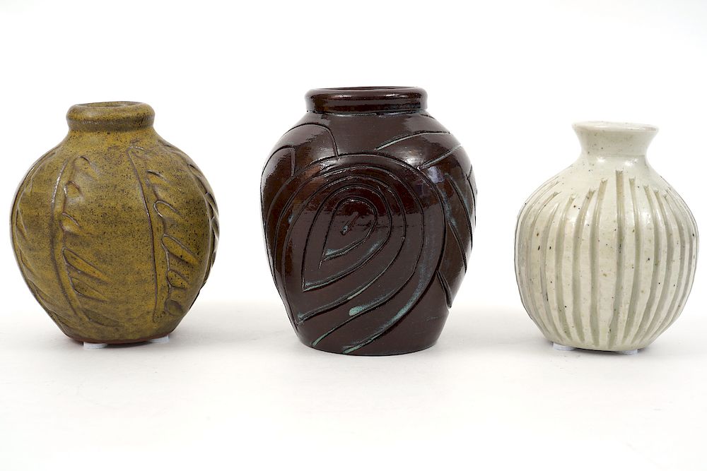 Appraisal: Diverse Grouping of Ernst Alma Lorenzen Vases Ernst Alma Lorenzen