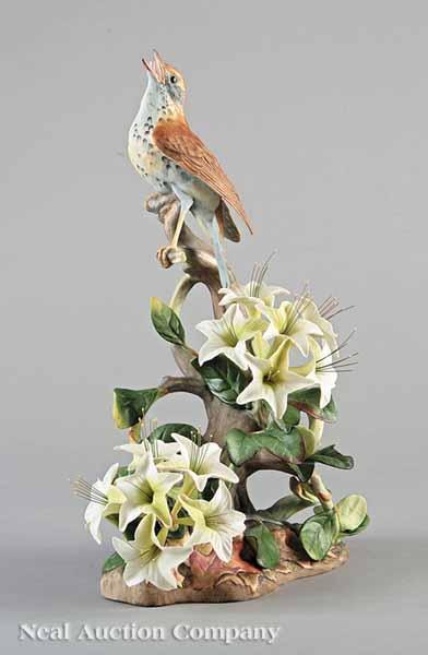 Appraisal: A Boehm Porcelain Male Wood Thrush Figure no stamped signed