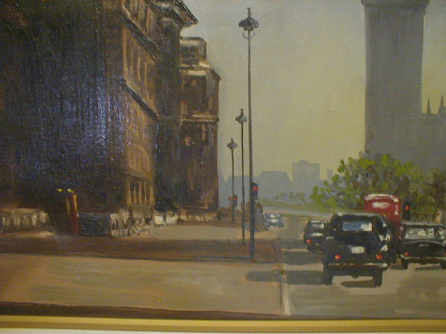 Appraisal: Harold Edward Tozer Parliament Square London oil on canvas signed