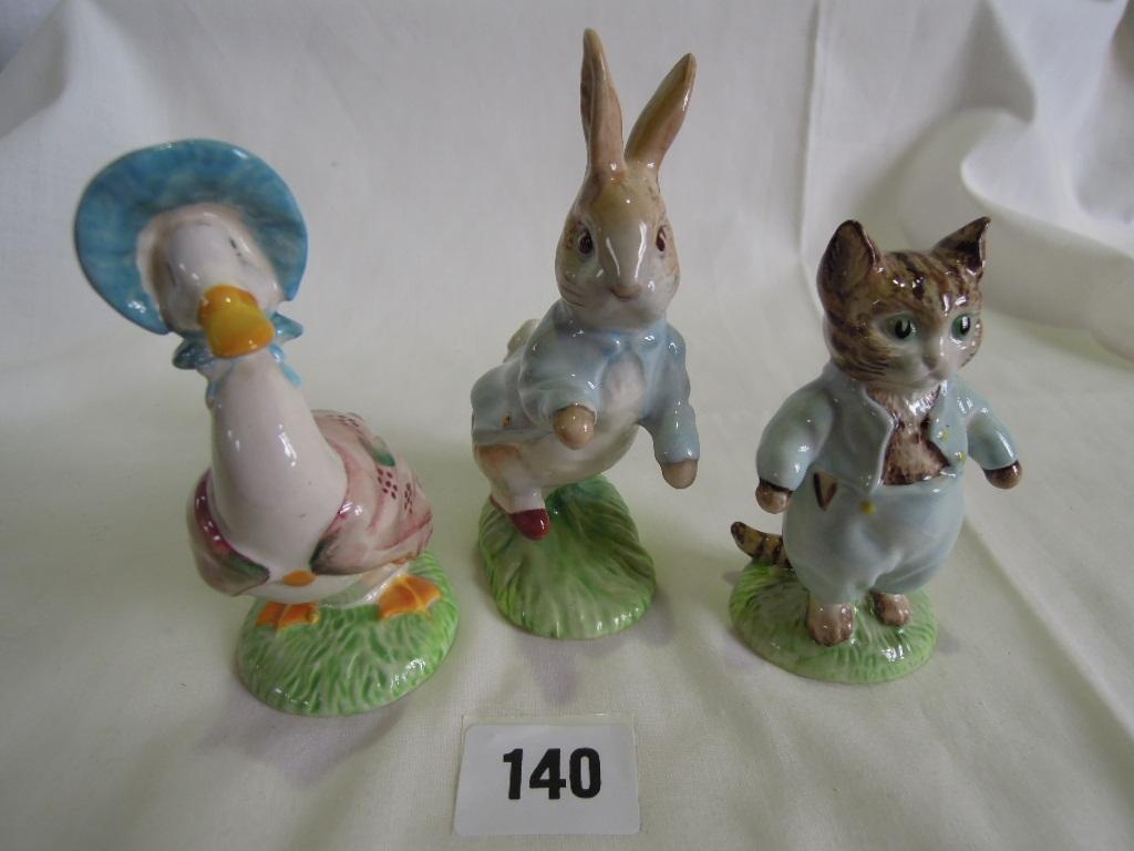 Appraisal: Two Royal Albert Beatrix Potter figures of Jemima Puddleduck and