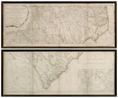 Appraisal: Henry Mouzon s map of the Carolinas quot An Accurate