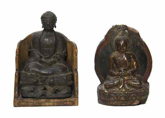 Appraisal: A Carved Bamboo Figure of Guanyin together with a seated