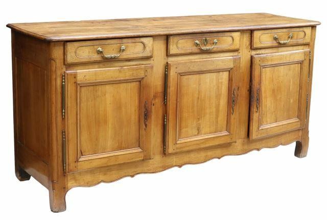 Appraisal: French Provincial fruitwood sideboard th th c having a rectangular