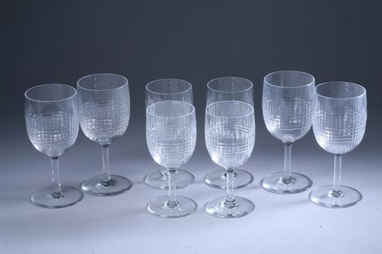 Appraisal: BACCARAT CRYSTAL WINE GLASSES Including red wine and nine white