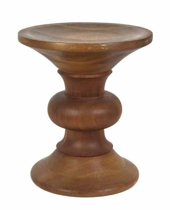 Appraisal: An American Walnut Time Life Stool Charles and Ray Eames