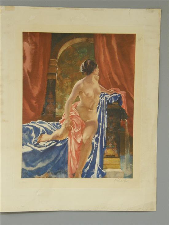 Appraisal: Sir William Russell Flint - 'Seated Nude' signed Copyright Frost