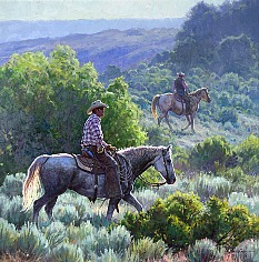 Appraisal: Martin Grelle Present Sixes Born and Raisedoil on canvas x