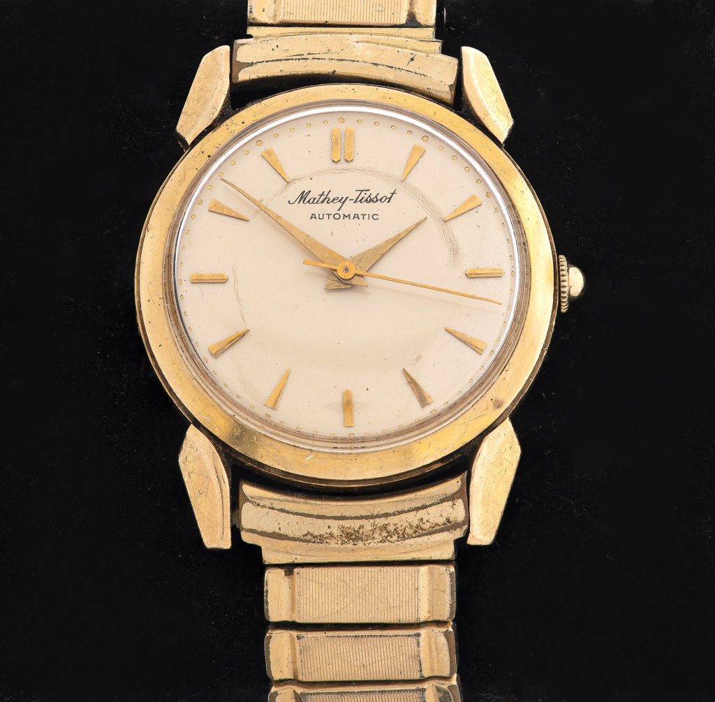 Appraisal: VINTAGE MATHEY-TISSOT K YELLOW GOLD WATCH Vintage Mathey - Tissot