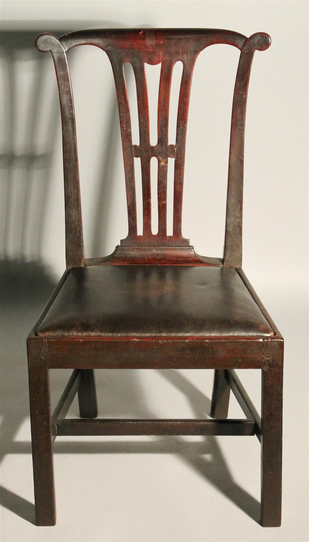 Appraisal: SOUTHERN PETERSBURG VIRGINIA WALNUT CHIPPENDALE SIDE CHAIR - having a