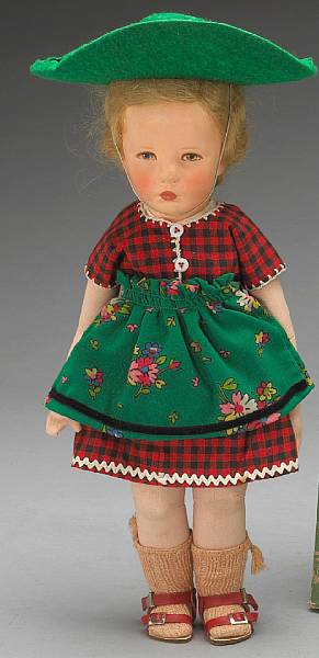 Appraisal: A Kathe Kruse model IX doll German s with a