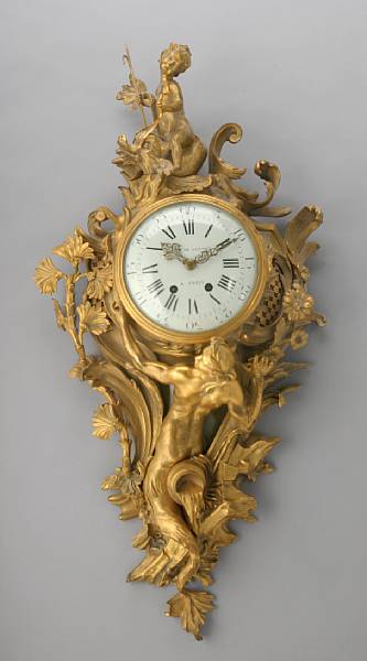 Appraisal: A Louis XV style gilt bronze cartel clock late th