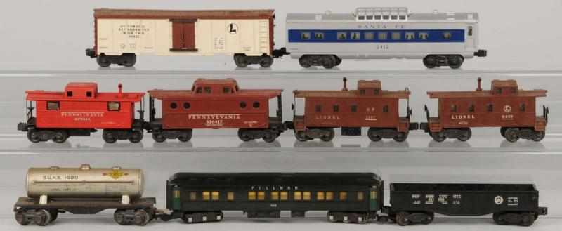 Appraisal: Lot of Miscellaneous Train Cars Description Post-war Includes eight Lionel