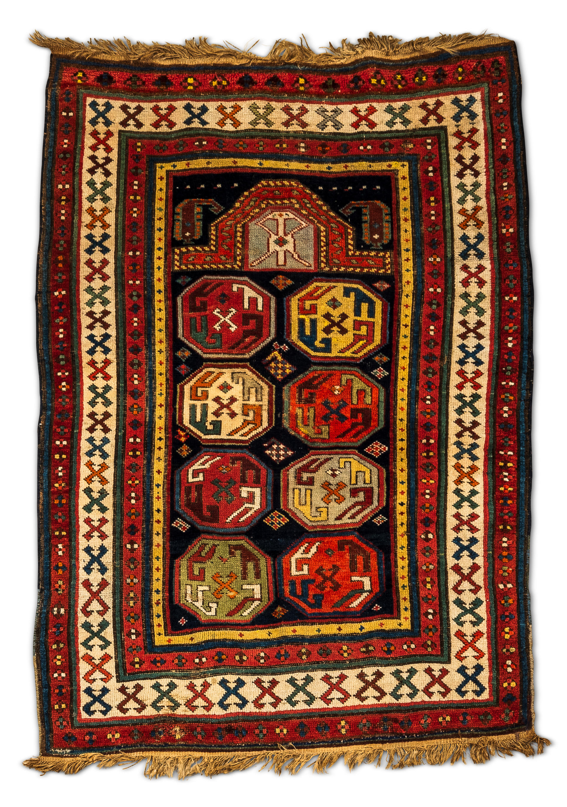 Appraisal: KARABAGH PRAYER RUG Caucasus ft x ft in