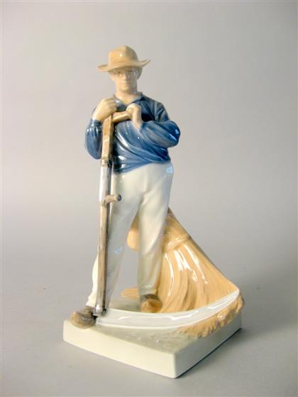 Appraisal: Royal Copenhagen figure of a farmer Modeled as a standing