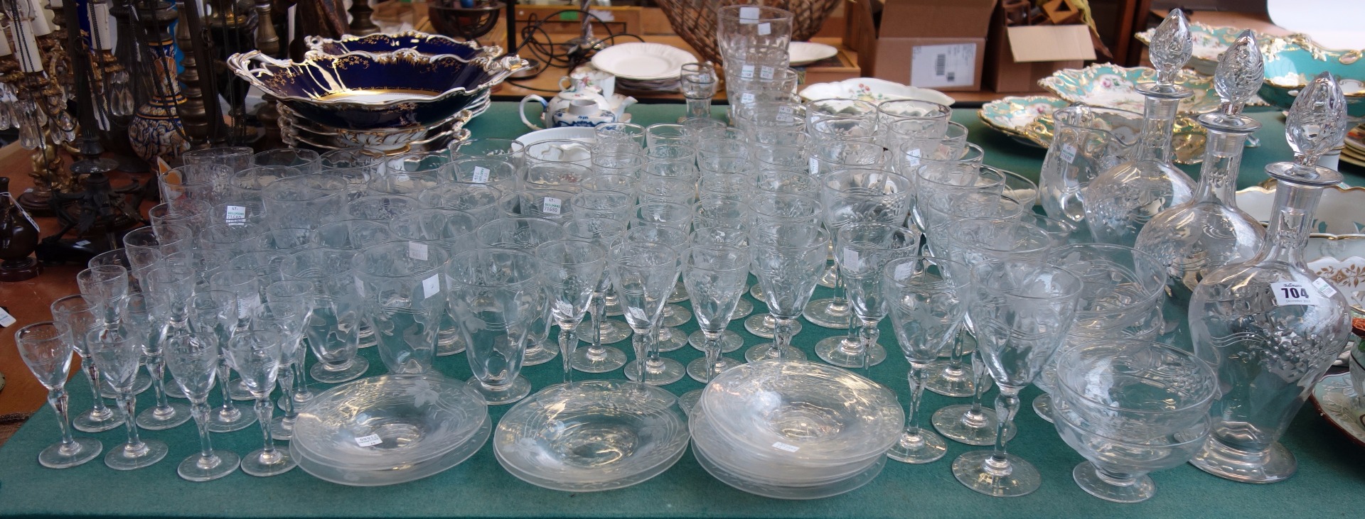 Appraisal: A suite of Webb crystal drinking glasses th century each