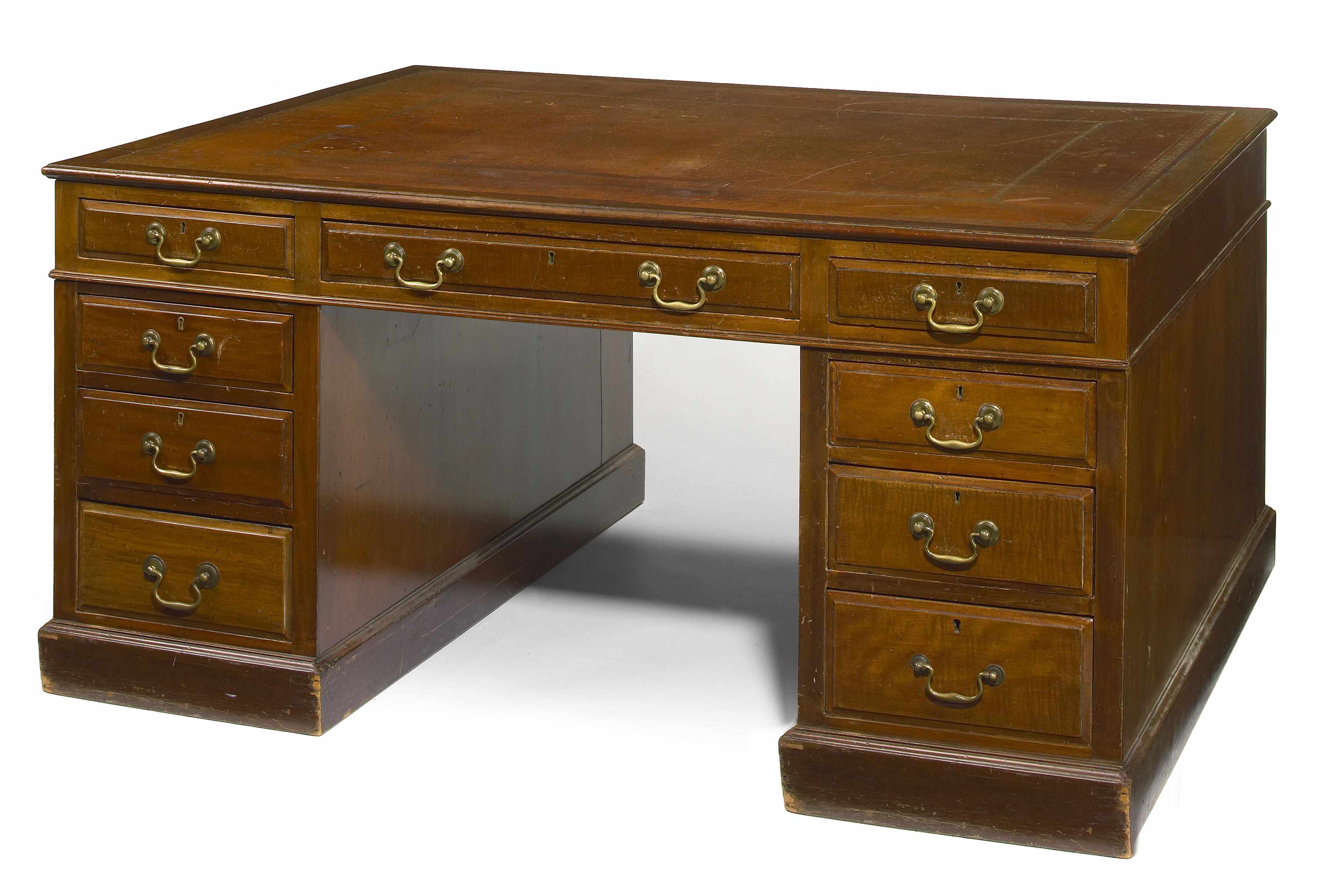 Appraisal: A George III style partners' desk height in width in