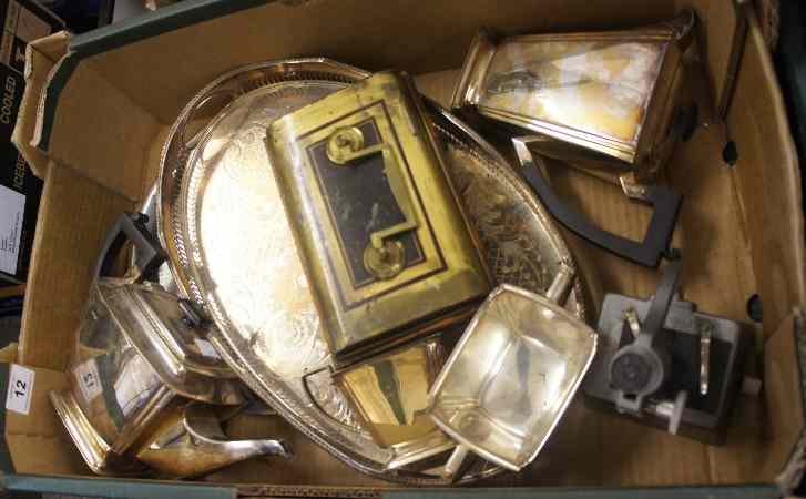 Appraisal: A s EPNS Silver Plated piece Teaset trays etc