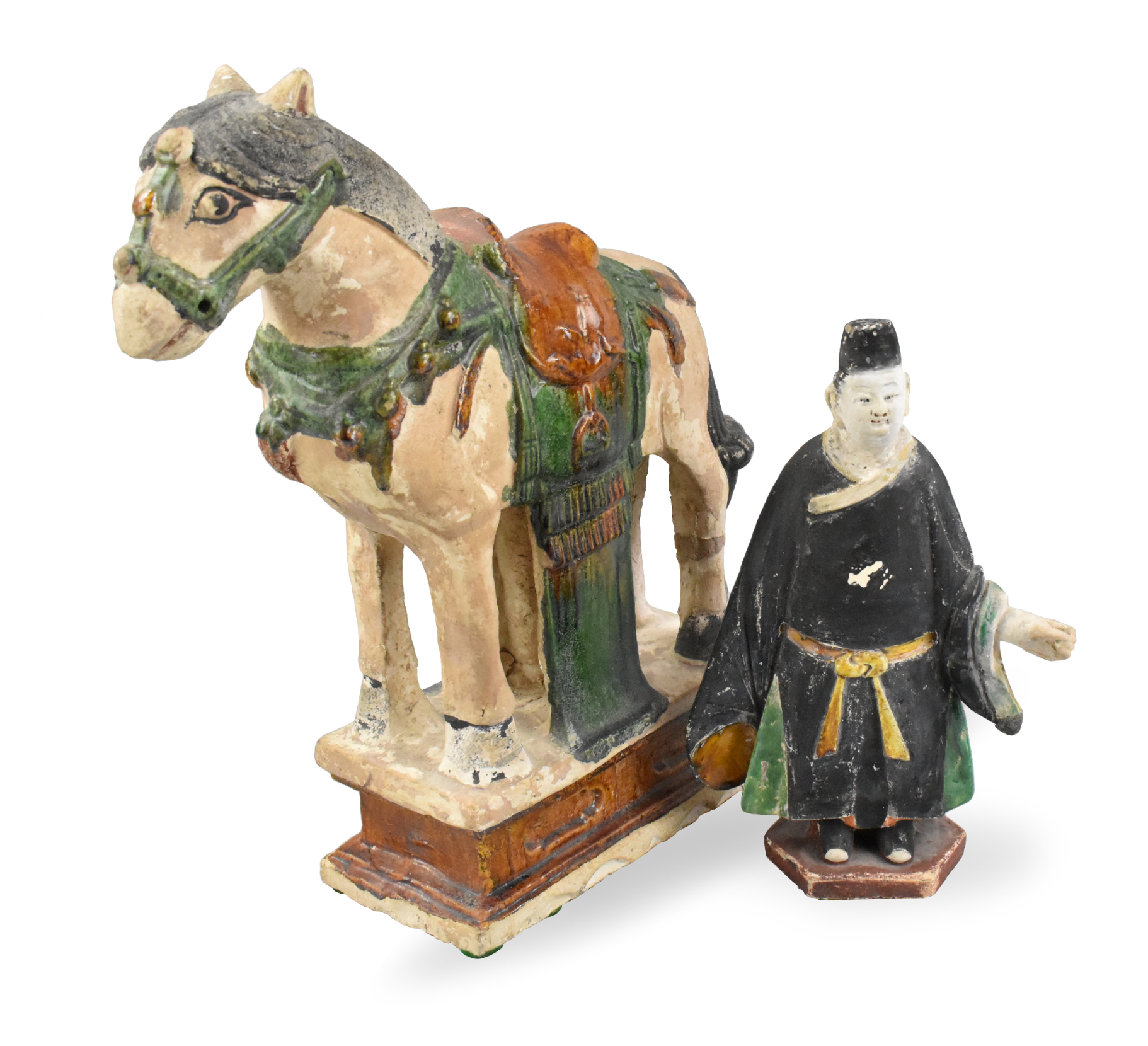 Appraisal: Chinese Ming Dynasty the horse standing foursquare on a rectangular