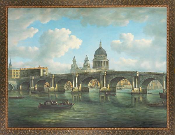 Appraisal: View of the Seine oil on canvas unsigned th century