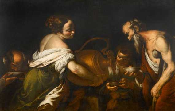 Appraisal: STROZZI BERNARDO Genoa - Venice workshop Giving water to the