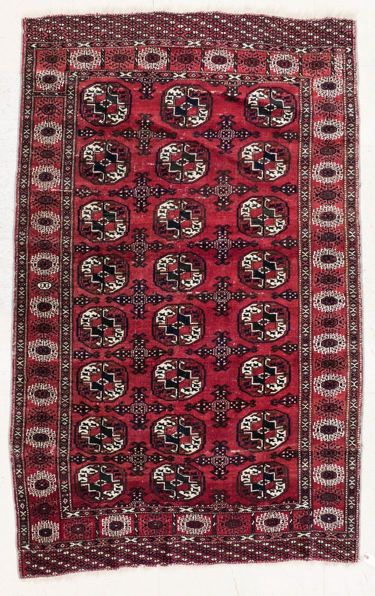 Appraisal: Semi Antique Bokhara Oriental Rug 'x ' '' Red field