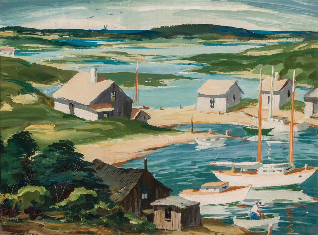 Appraisal: HENRY GASSER American - Vineyard Harbor Martha's Vineyard oil on