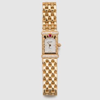 Appraisal: VAN CLEEF ARPELS K Yellow Gold Diamond and Ruby Facade