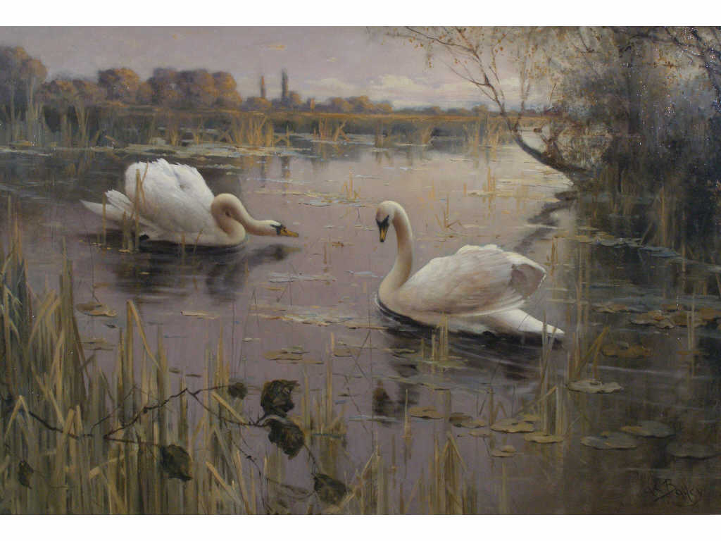 Appraisal: Albert Bailey Br fl - By Rushy Banks oil on