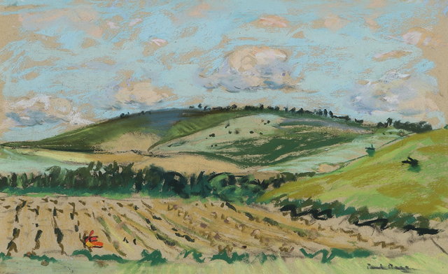 Appraisal: Paul Lucien Maze British - Summer hillssigned lower right pastels