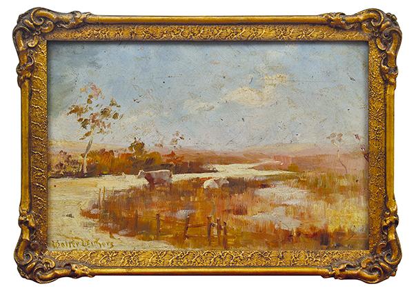 Appraisal: WALTER WITHERS - Pastoral Landscape c oil on board signed