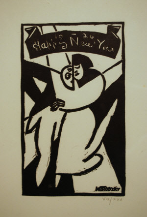 Appraisal: After Horace Brodzky - - 'New Year Card' ltd ed