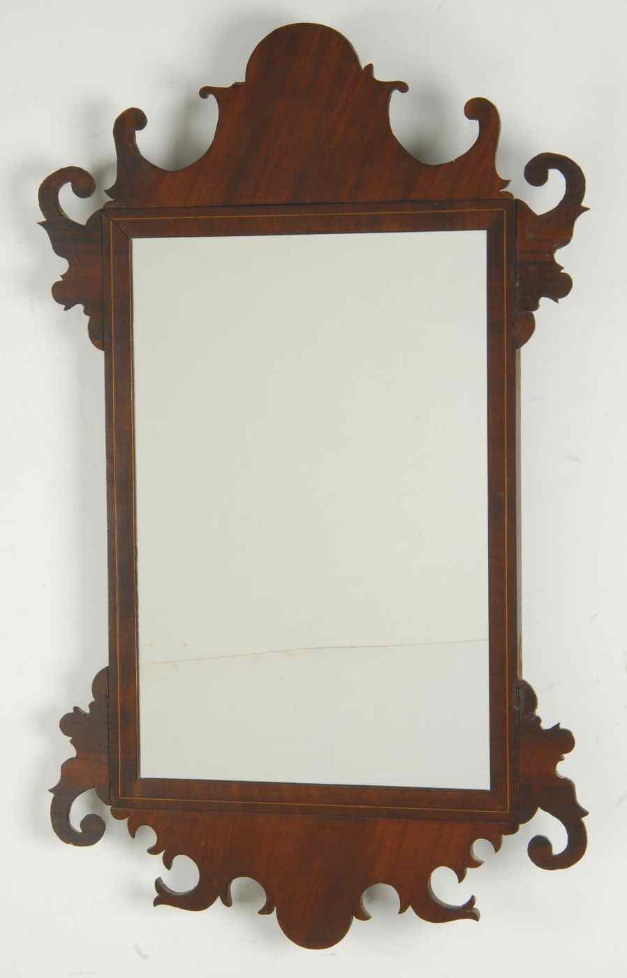 Appraisal: ANTIQUE AMERICAN CHIPPENDALE MIRRORCirca In mahogany Height ''