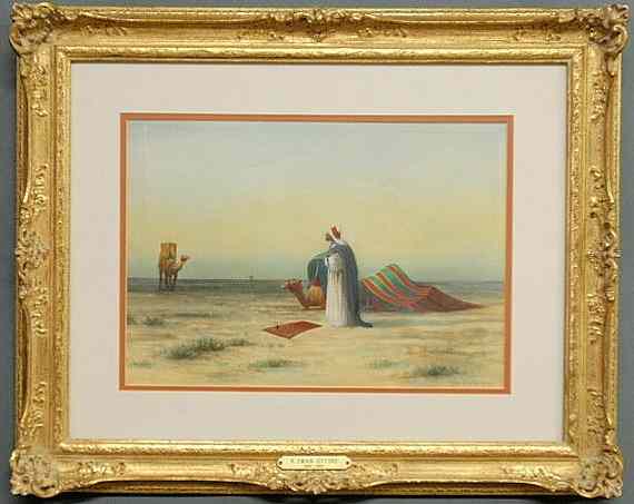 Appraisal: Gifford Robert Swain American - orientalist watercolor of a nomad