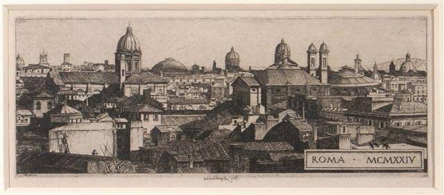 Appraisal: ROBERT SARGENT AUSTIN - 'Roma MCMXXIV' etching pencil signed in