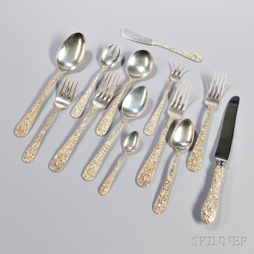 Appraisal: Steiff Princess Pattern Sterling Silver Flatware Service Baltimore early th