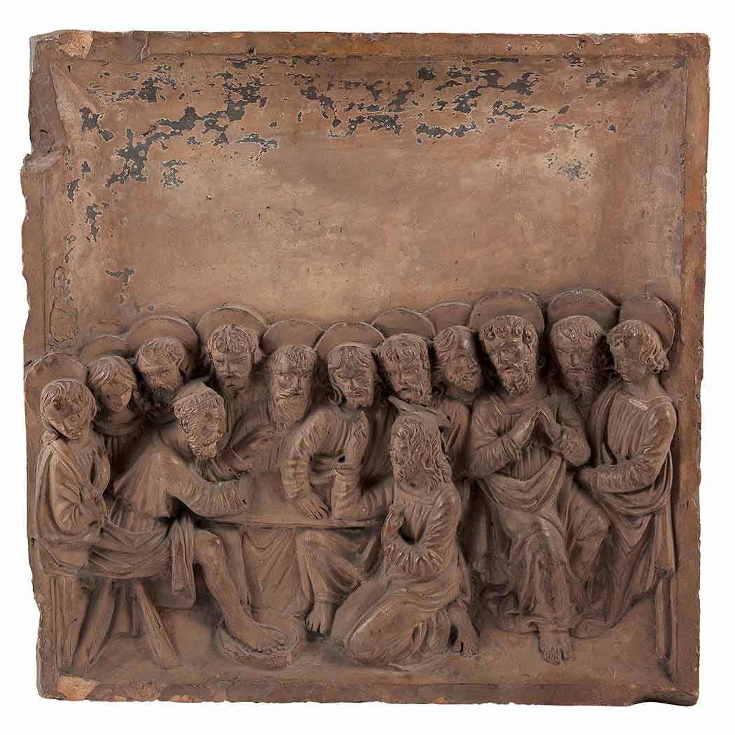 Appraisal: Italian Terra Cotta Relief Plaque Possibly th century Depicting Christ