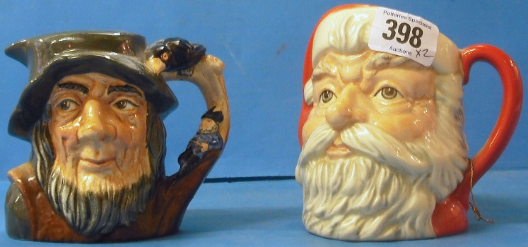 Appraisal: Royal Doulton Small Character Jugs Santa Claus and Rip Van